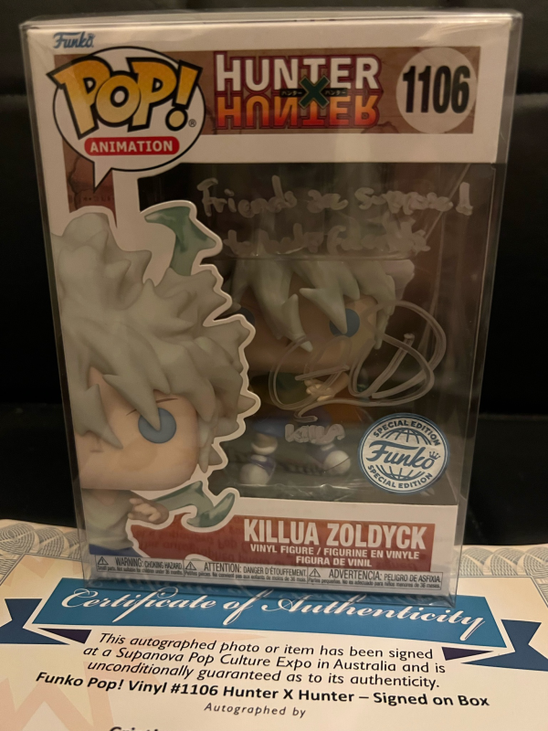 Killua signed by Cristina Vee COA Pop! - Image 2