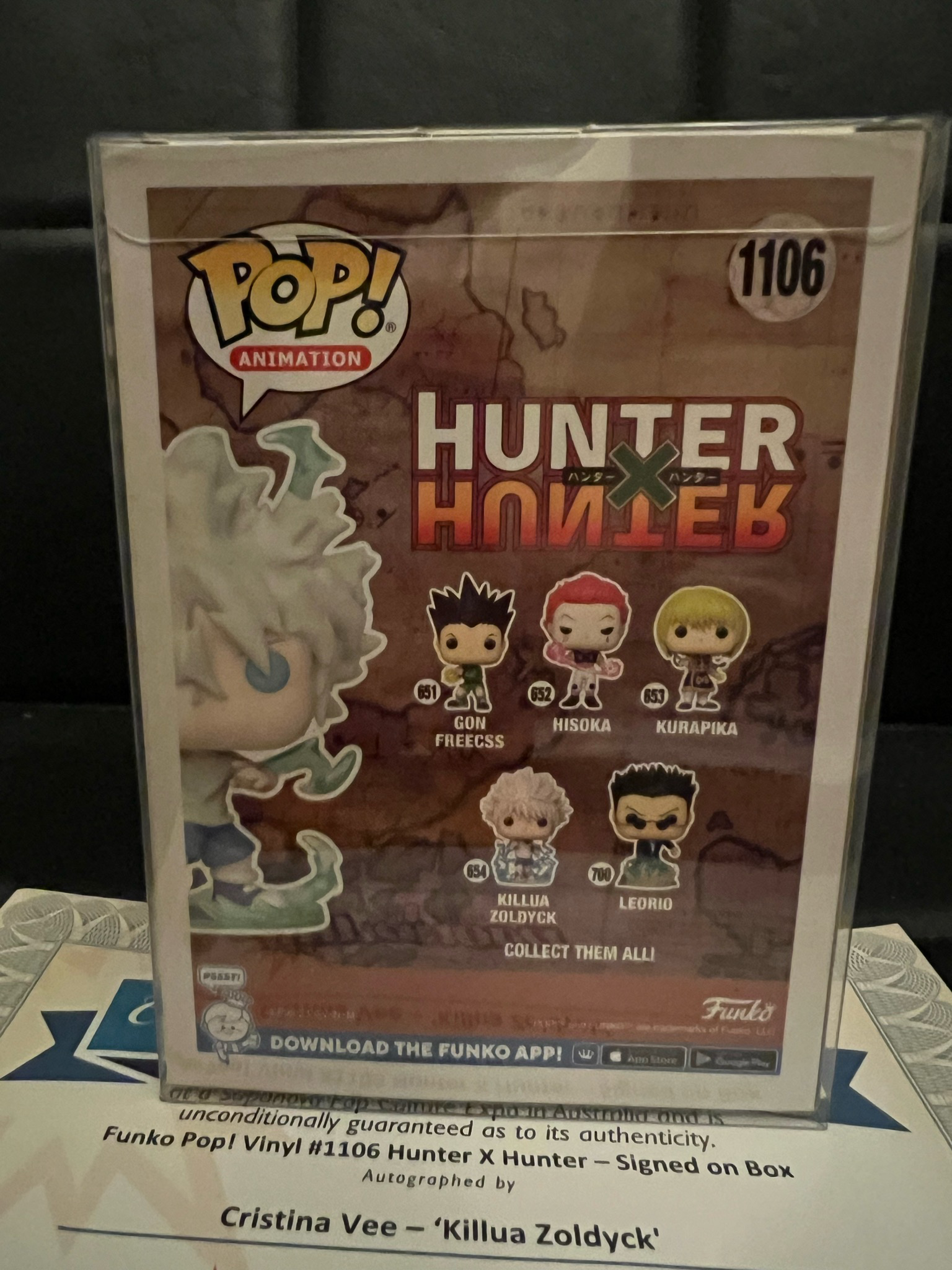 Killua signed by Cristina Vee COA Pop! - Image 7