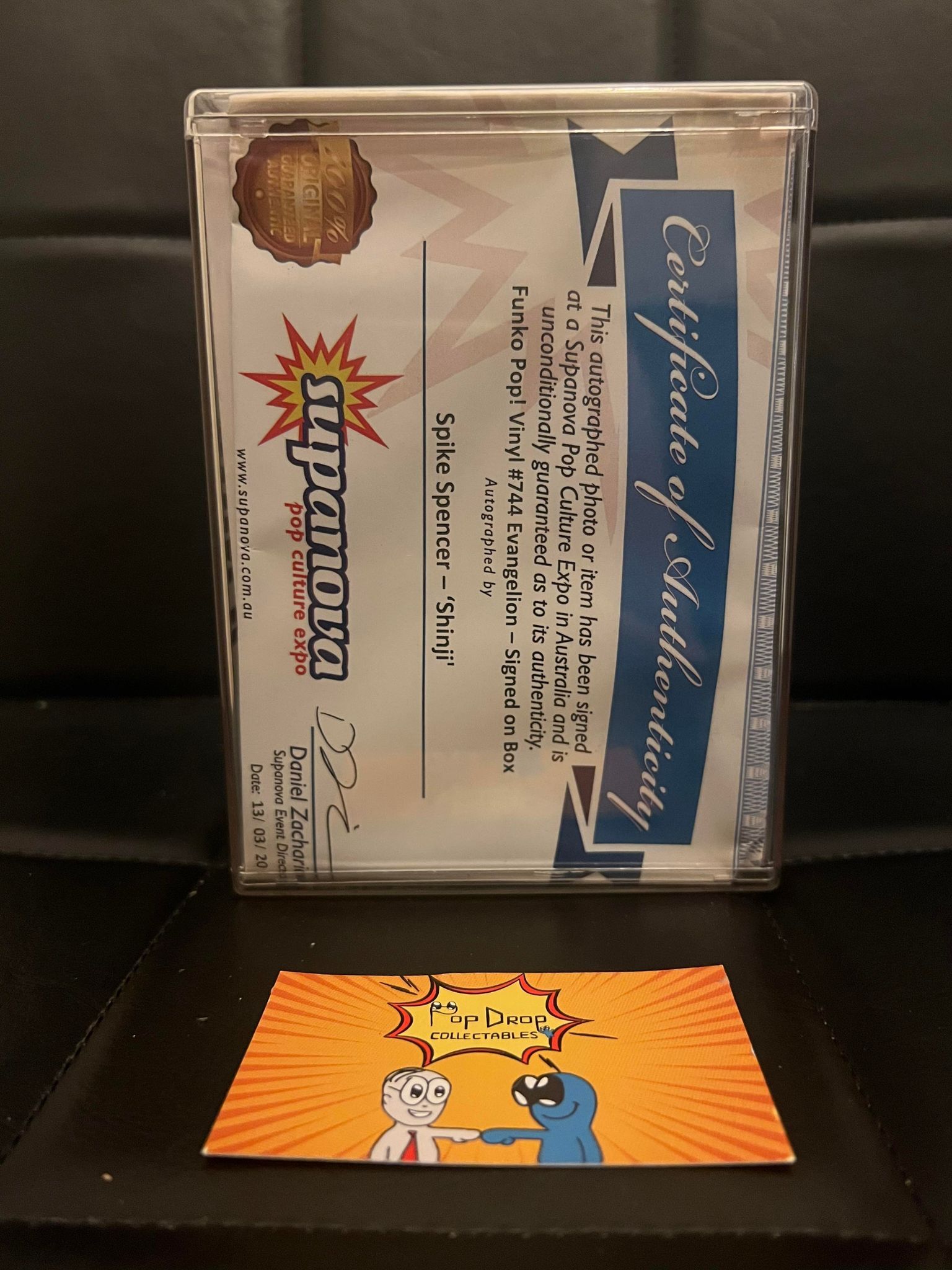 Shinji SIGNED With COA Pop! - Image 2