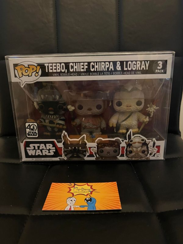 Teebo, Chief Chirpa & Logray - Ewoks 3 pack Pop!