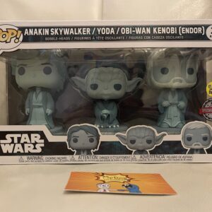 Anakin skywalker, Yoda, Obiwan Endor 3 pack glow pop vinyl figure