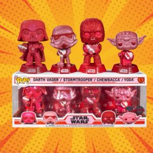 Valentine’s Day Star Wars 4 pack glitter Funko pop!
