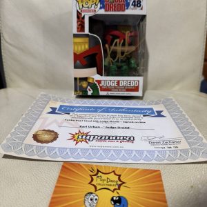 Judge Dredd funko pop! Signed by Karl Urban!